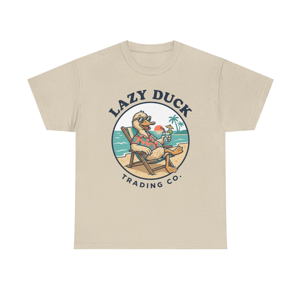 Lazy Duck Beach Graphic Tee | Retro Beach Duck Illustration