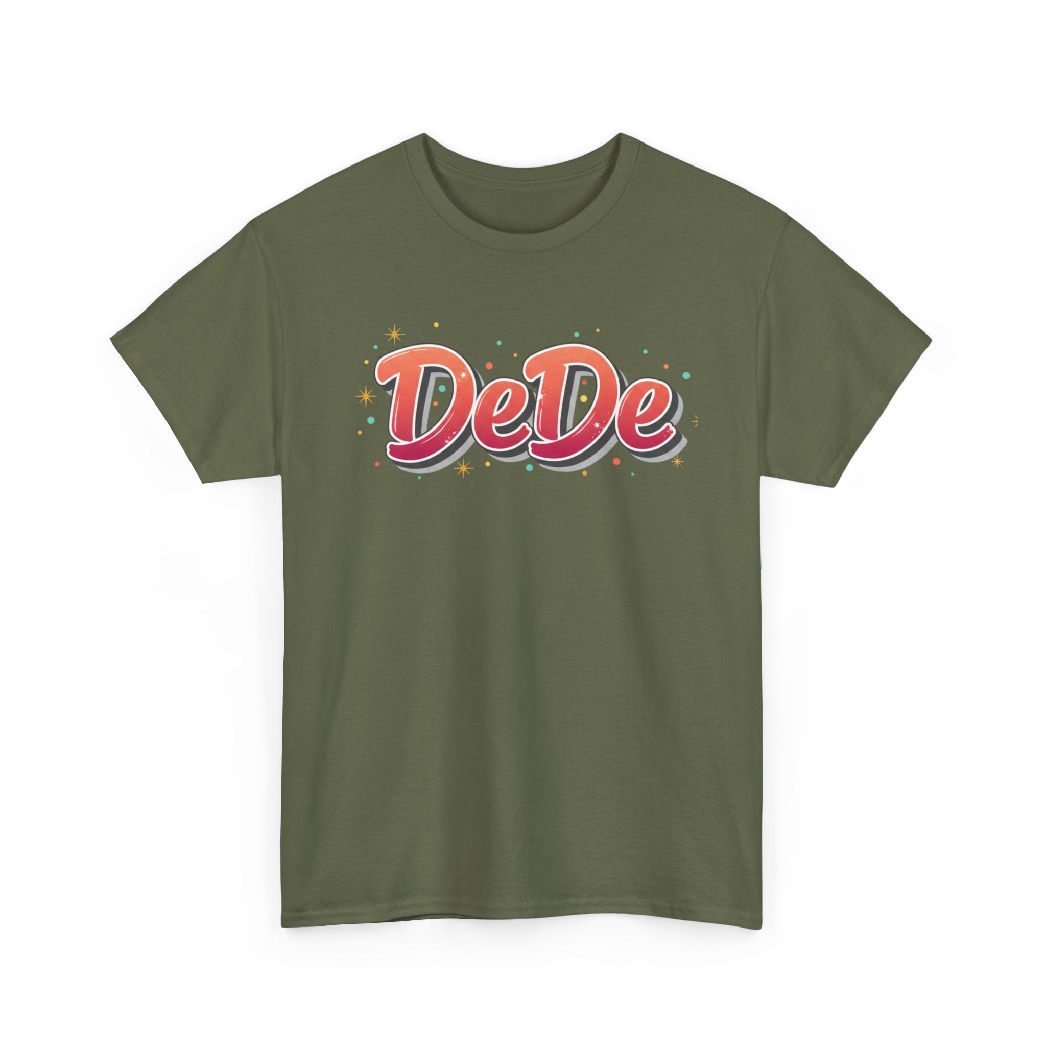 DeDe Script Name Tee | Retro Bubble Letter Shirt, Personalized Name Design