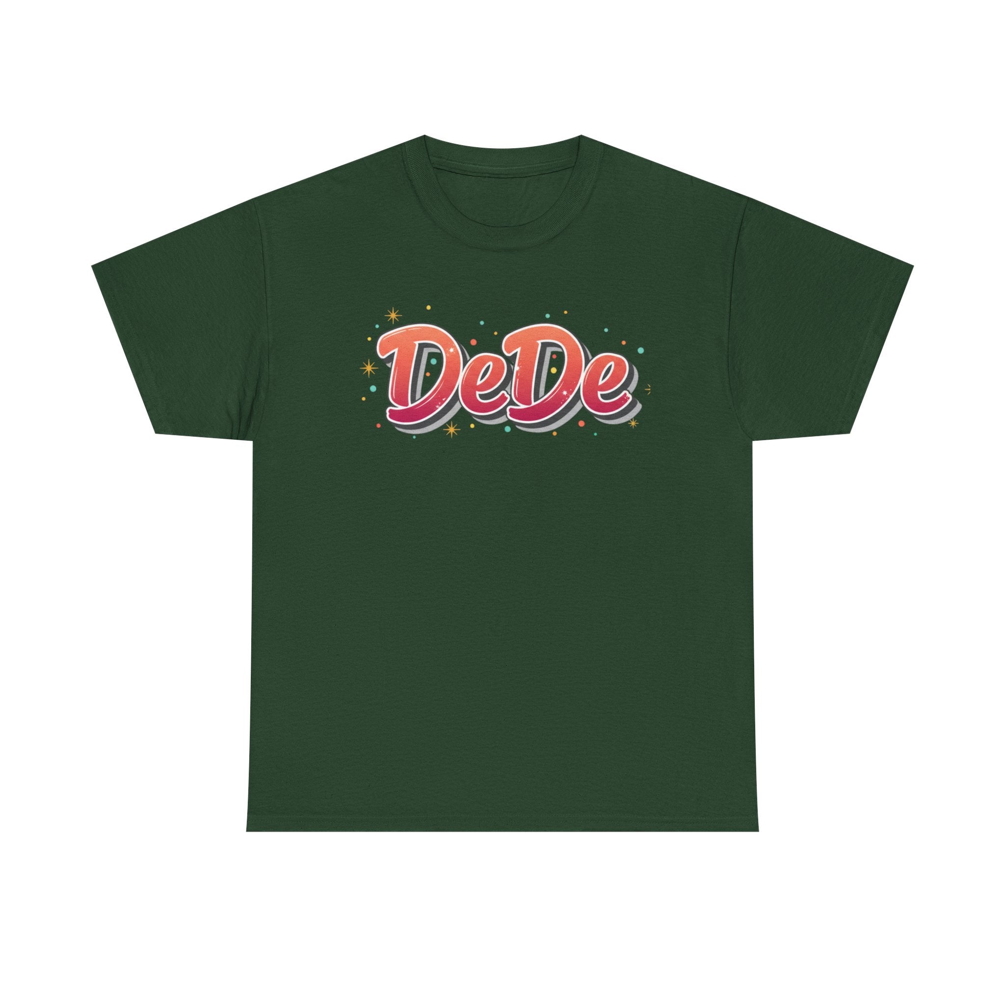 DeDe Script Name Tee | Retro Bubble Letter Shirt, Personalized Name Design