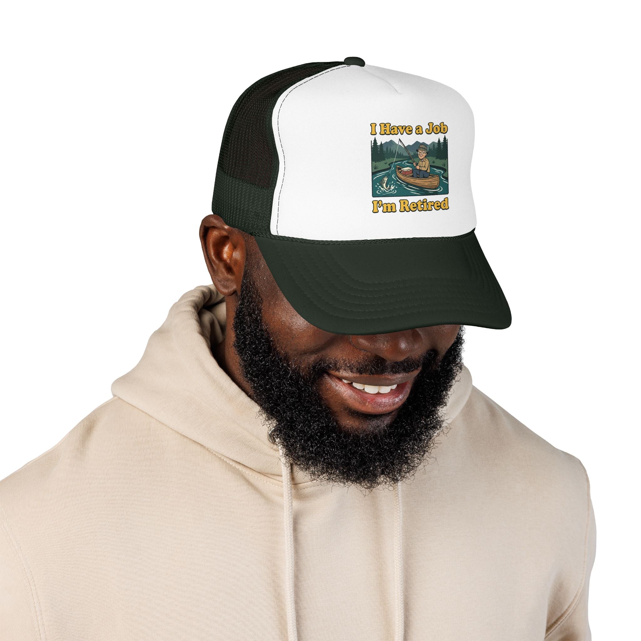 Trucker Hat — "I Have a Job, I’m Retired" Fishing Retirement Cap