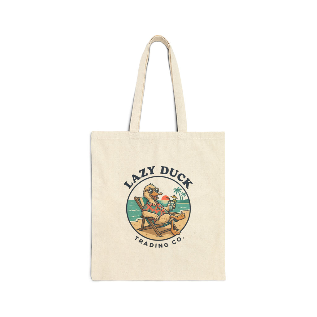 Lazy Duck Trading Co. Beach Duck Tote Bag | Canvas Market Tote