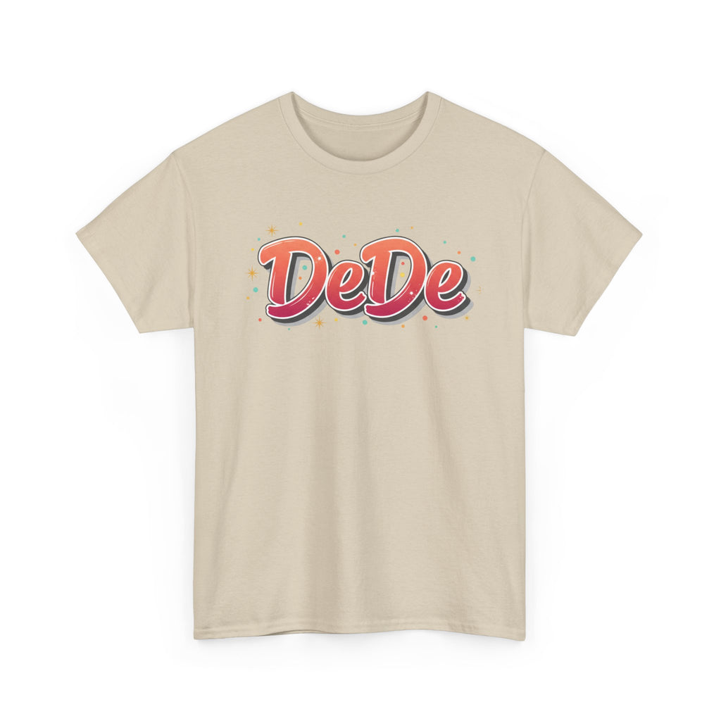 DeDe Script Name Tee | Retro Bubble Letter Shirt, Personalized Name Design
