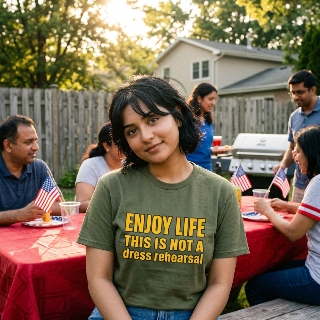 Enjoy Life This Is Not A Dress Rehearsal T-Shirt | Inspirational Quote Tee