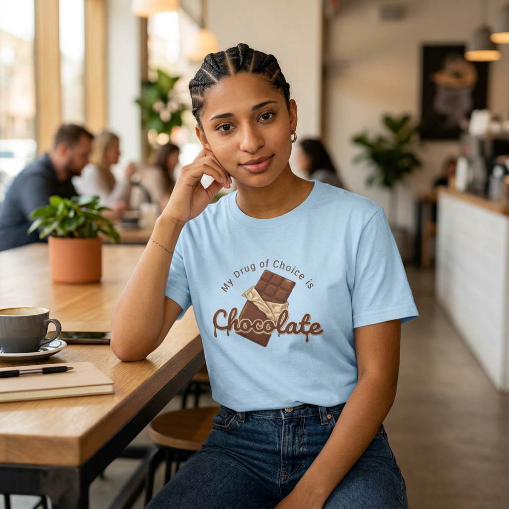Chocolate Bar Tee | My Drug of Choice is Chocolate, Candy Lover Shirt