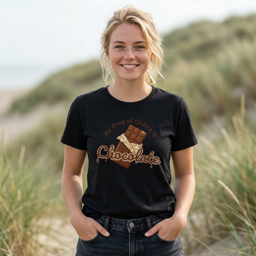 Chocolate Bar Tee | My Drug of Choice is Chocolate, Candy Lover Shirt