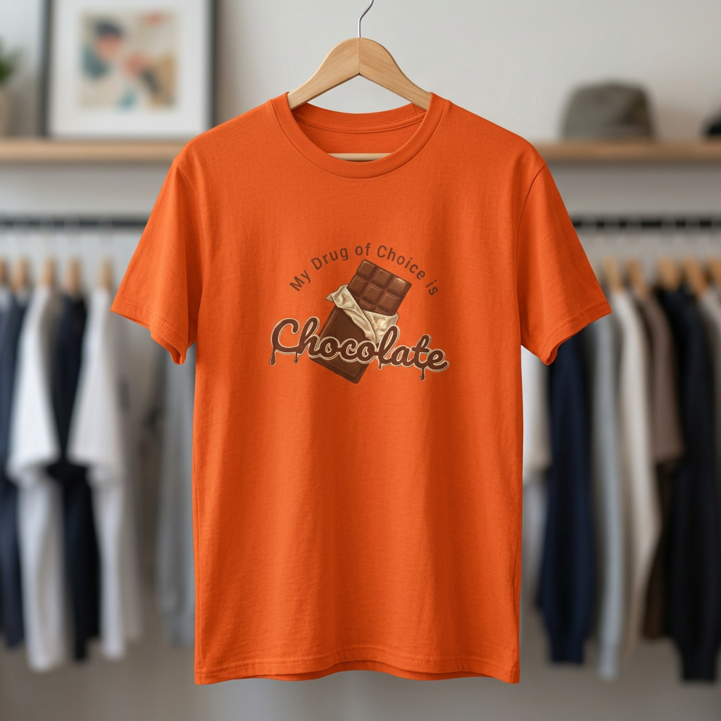 Chocolate Bar Tee | My Drug of Choice is Chocolate, Candy Lover Shirt