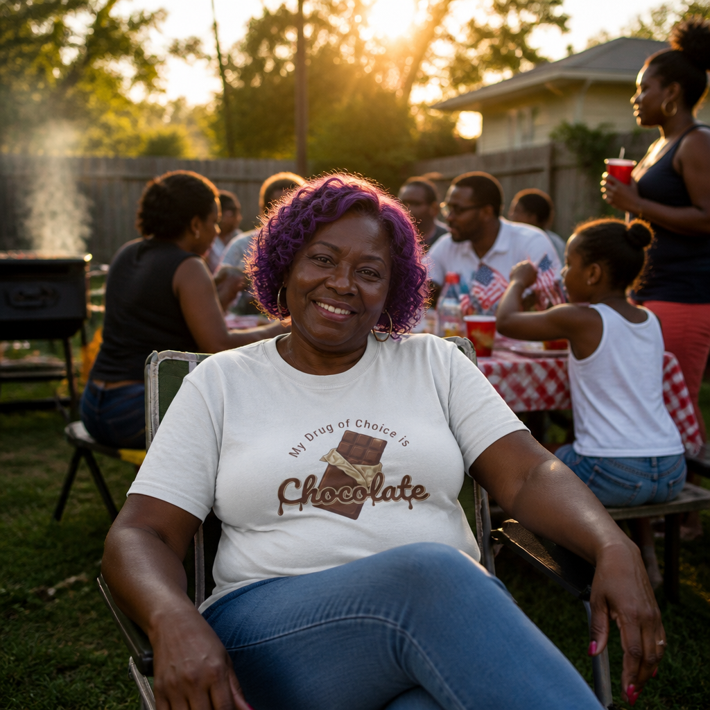 Chocolate Bar Tee | My Drug of Choice is Chocolate, Candy Lover Shirt