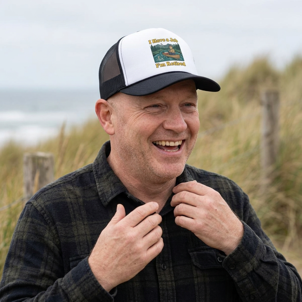 Trucker Hat — "I Have a Job, I’m Retired" Fishing Retirement Cap