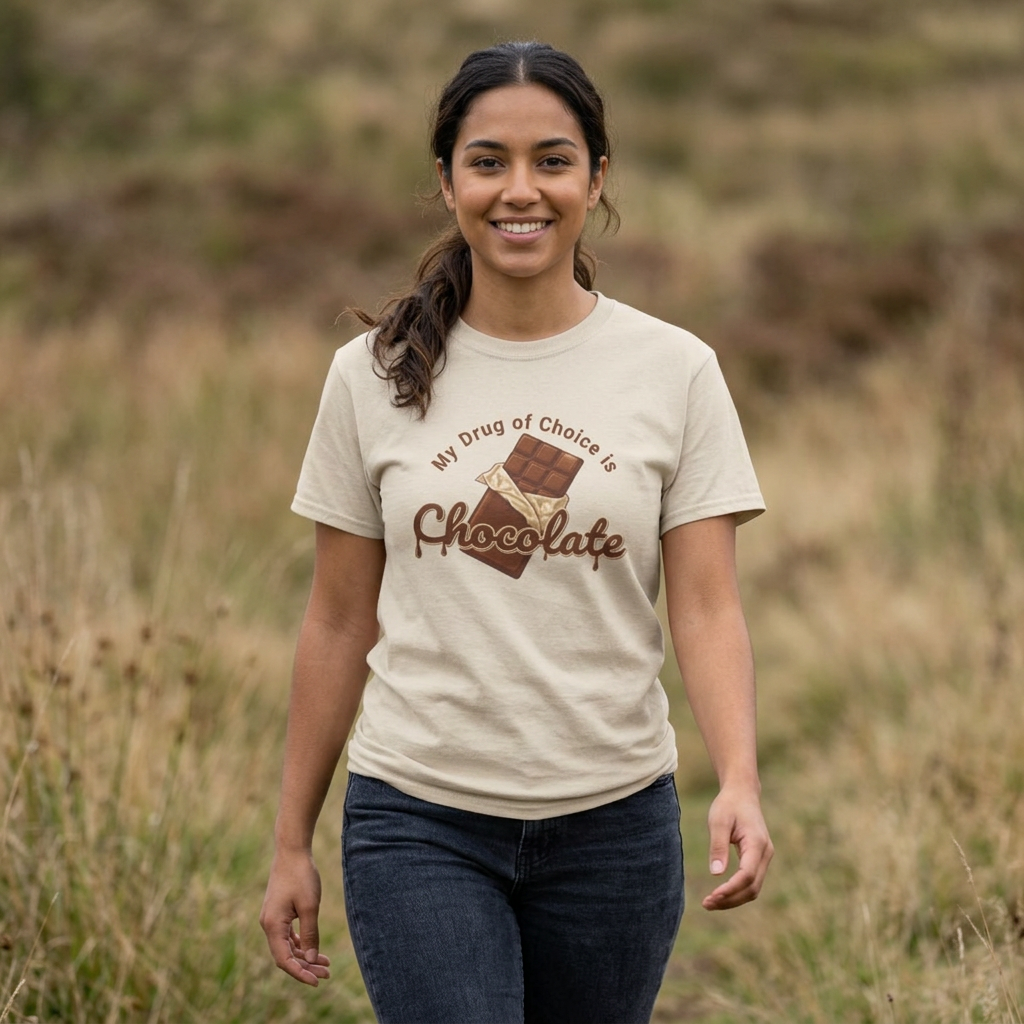Chocolate Bar Tee | My Drug of Choice is Chocolate, Candy Lover Shirt