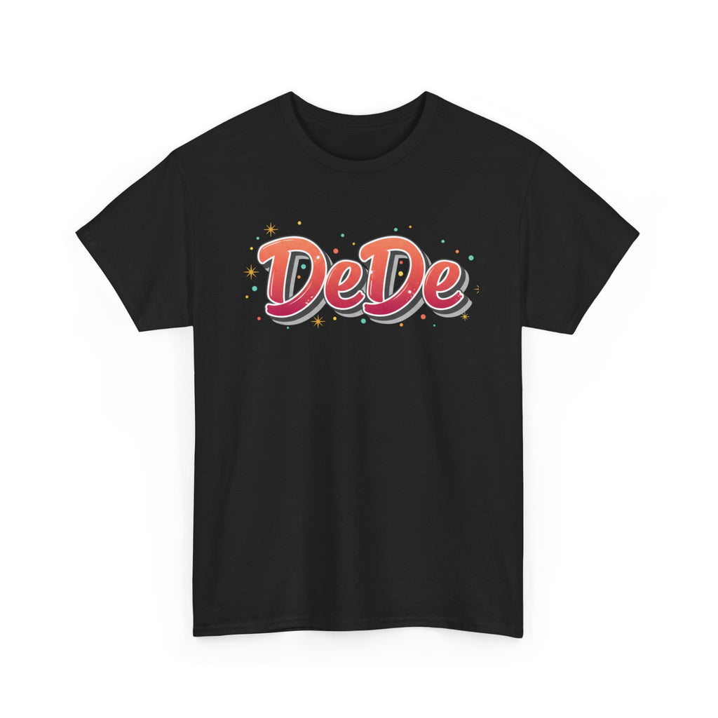 DeDe Script Name Tee | Retro Bubble Letter Shirt, Personalized Name Design