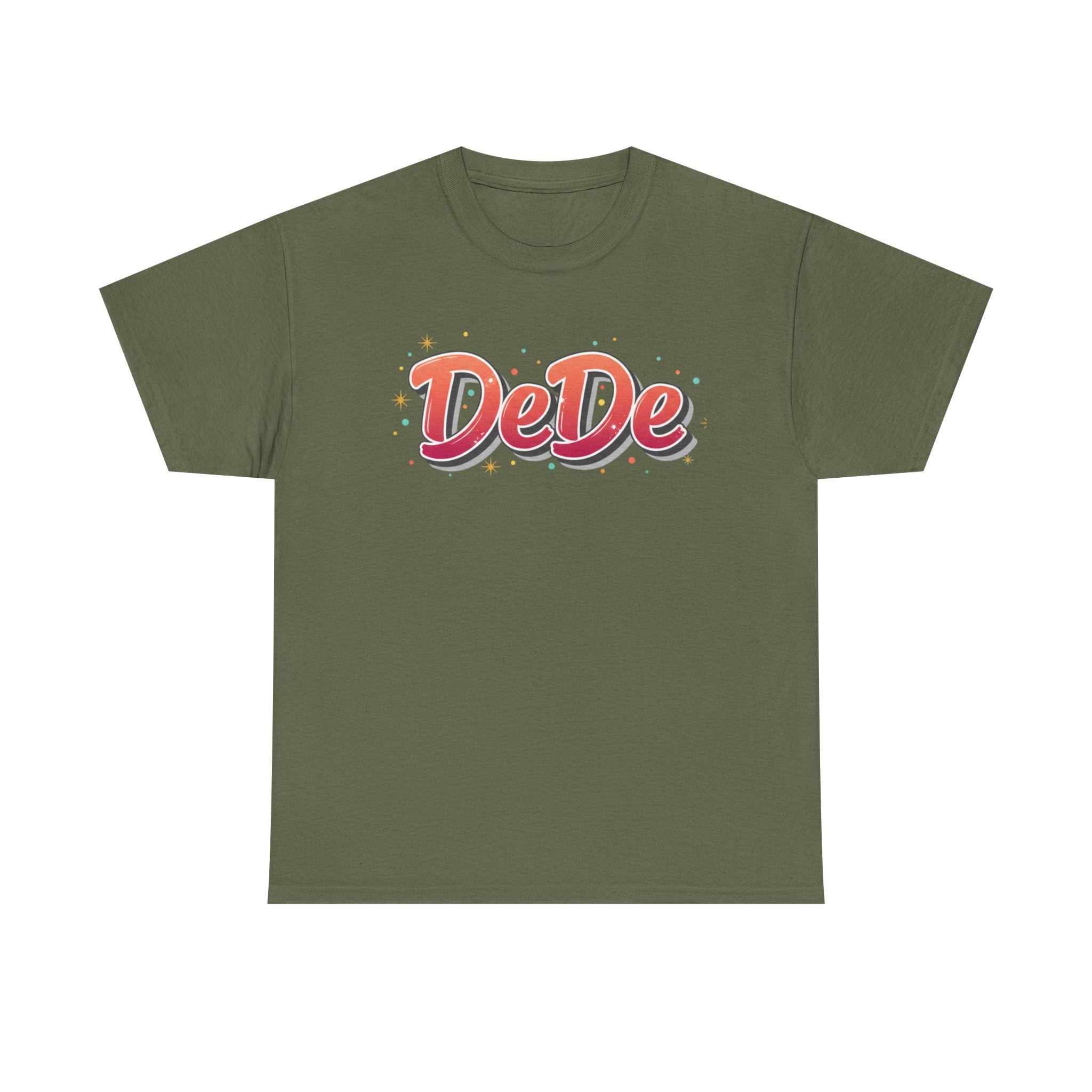 DeDe Script Name Tee | Retro Bubble Letter Shirt, Personalized Name Design