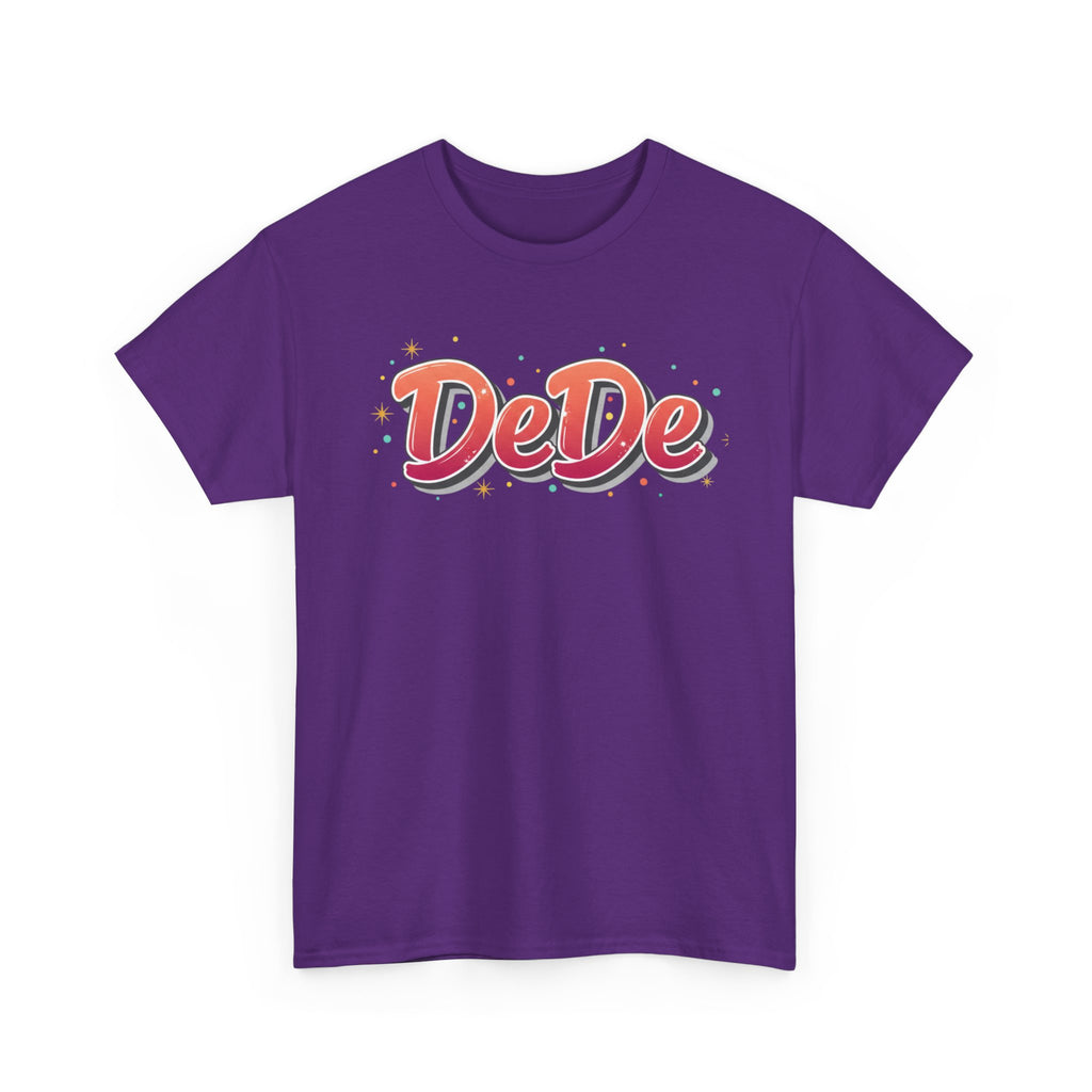 DeDe Script Name Tee | Retro Bubble Letter Shirt, Personalized Name Design