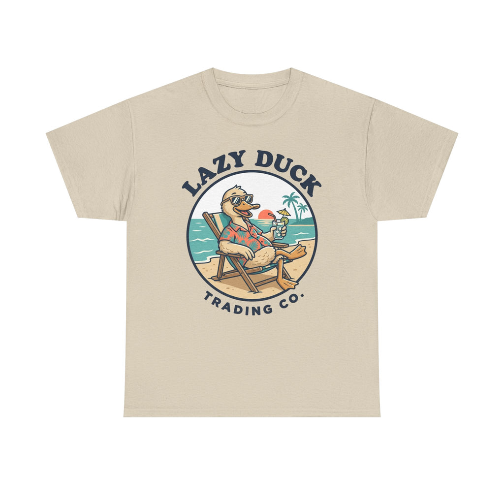 Lazy Duck Beach Graphic Tee | Retro Beach Duck Illustration