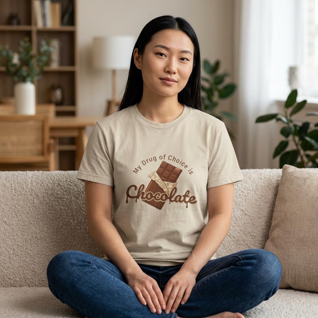 Chocolate Bar Tee | My Drug of Choice is Chocolate, Candy Lover Shirt