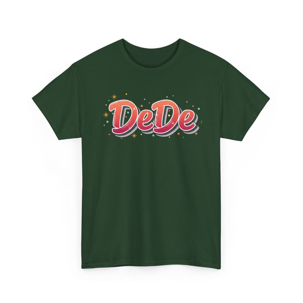 DeDe Script Name Tee | Retro Bubble Letter Shirt, Personalized Name Design