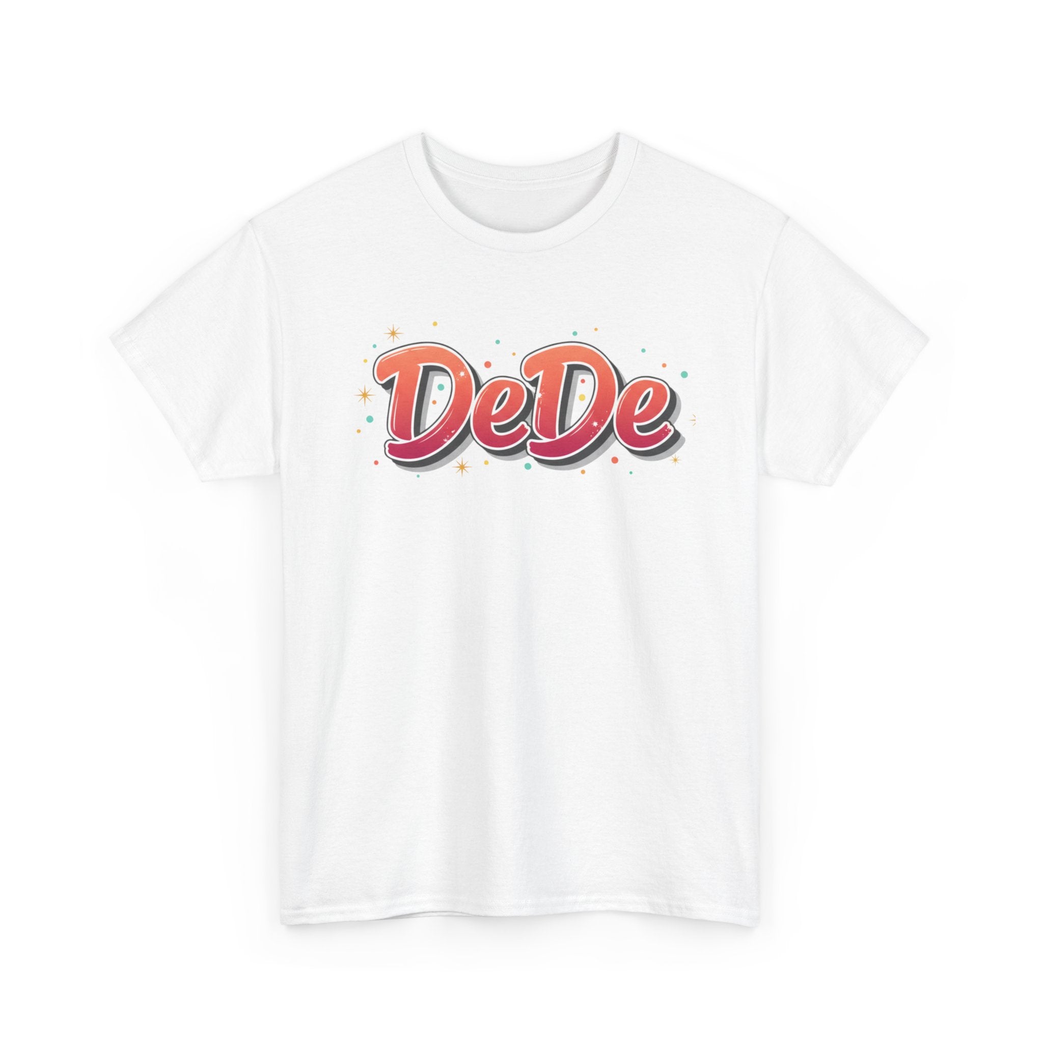 DeDe Script Name Tee | Retro Bubble Letter Shirt, Personalized Name Design