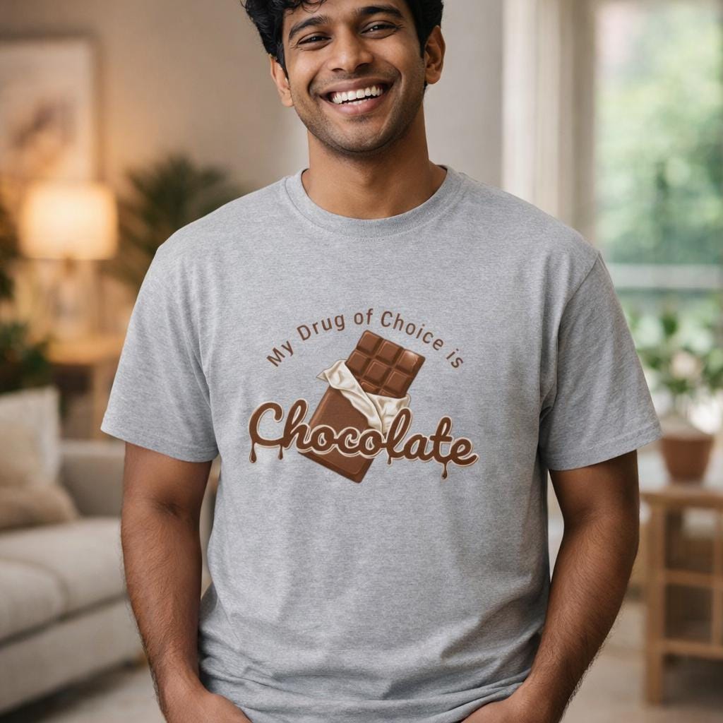 Chocolate Bar Tee | My Drug of Choice is Chocolate, Candy Lover Shirt