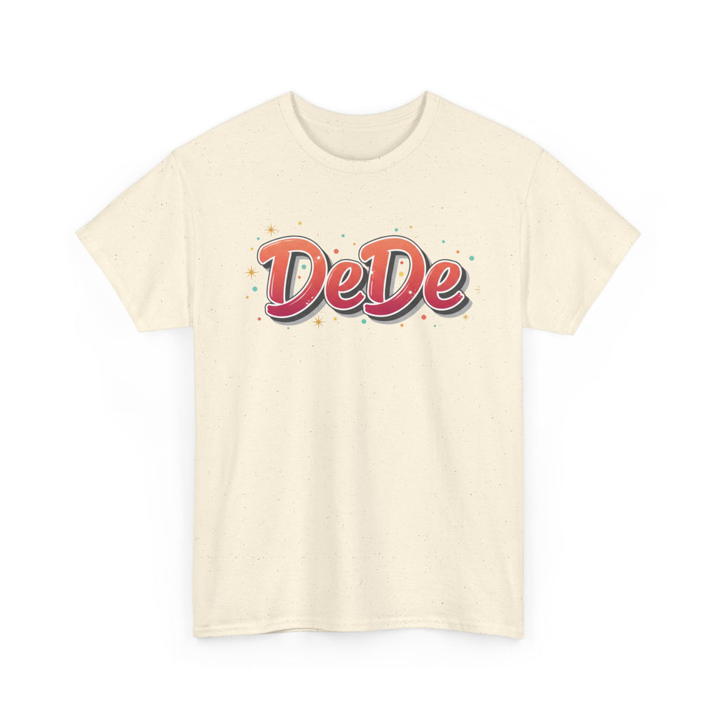 DeDe Script Name Tee | Retro Bubble Letter Shirt, Personalized Name Design