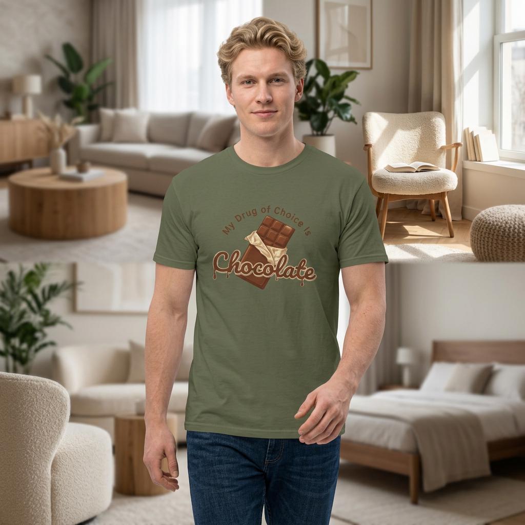 Chocolate Bar Tee | My Drug of Choice is Chocolate, Candy Lover Shirt