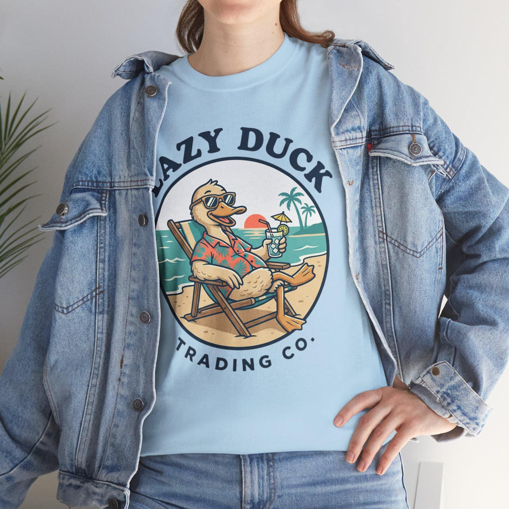 Lazy Duck Beach Graphic Tee | Retro Beach Duck Illustration